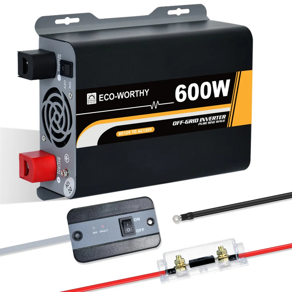 600W PURE SINE W/ REMOTE SWITCH