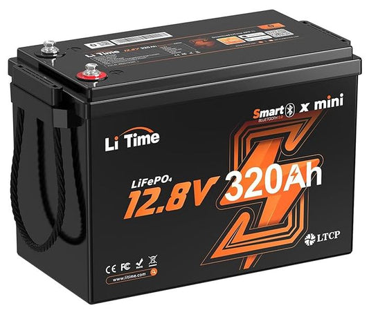 LiTime 12V 320Ah Mini Lithium LiFePO4 with Bluetooth