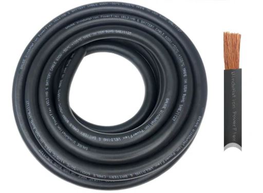 2/0 Gauge Pure Copper Cable Black 25ft